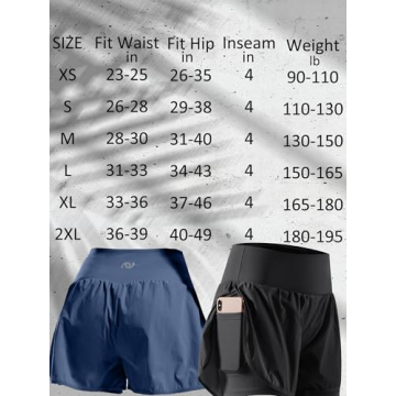 CADMUS 2-in-1 Women's Workout Shorts for Gym and Running