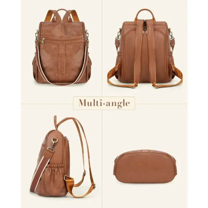 Missnine Anti-theft PU Leather Backpack Purse
