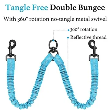 iYoShop Dual Dog Leash for 2 Dogs with No Tangle Design