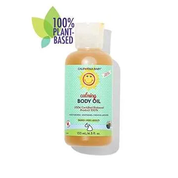 California Baby Calming Massage Oil-French Lavender-4.5 Ounces