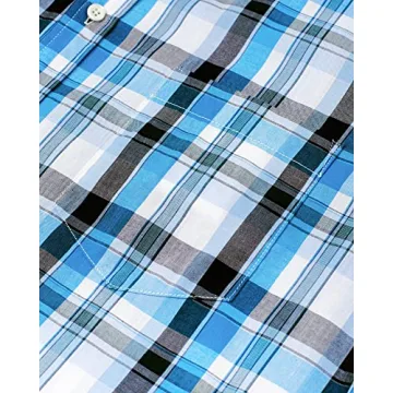 Alimens & Gentle Plaid Button Up Dress Shirt for Men