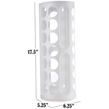 Handy Laundry Grocery Bag Storage Holder, Large Capacity Bag Dispenser, Neatly Store Plastic Shopping Bags & Keep Them Handy for Reuse, Access Holes Make Adding or Retrieving Bags Simple & Convenient