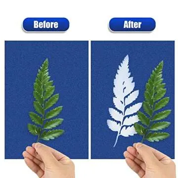 HFATMOS Cyanotype Paper, 30 Pcs Sun Print Paper Kit, High Sensitivity Sun Print Nature Printing Paper Solar Drawing Paper for DIY Arts Crafts Projects(A5 5.8 x 8.3 Inch), White