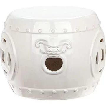 Elegant Safavieh Mei Double Coin Ceramic Garden Stool