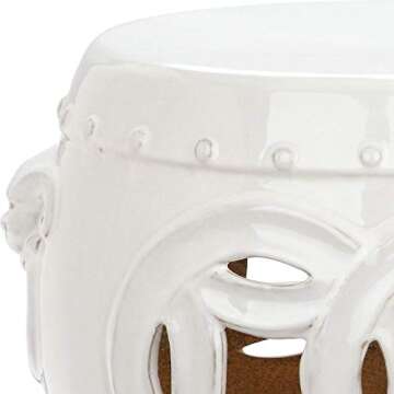 Elegant Safavieh Mei Double Coin Ceramic Garden Stool