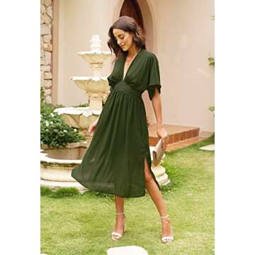 Stylish Summer Wrap Dress Meenew Women's Bohemian Dress