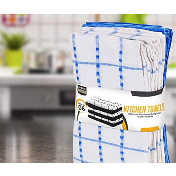 Utopia Kitchen Towels Set of 6 - Super Soft & Absorbent