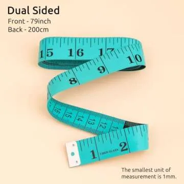 REIDEA Soft Tape Measure for Body Measuring Tape Sewing Tailor Fabric Cloth Tape Measure for Weight Loss Flexible Ruler Double Scale 200cm/79inch (Green)