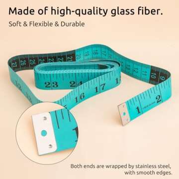 REIDEA Soft Tape Measure for Body Measuring Tape Sewing Tailor Fabric Cloth Tape Measure for Weight Loss Flexible Ruler Double Scale 200cm/79inch (Green)