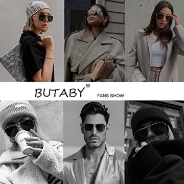 BUTABY Retro Sunglasses with UV400 Protection and Style