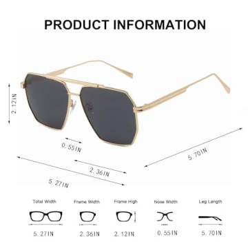BUTABY Retro Sunglasses with UV400 Protection and Style