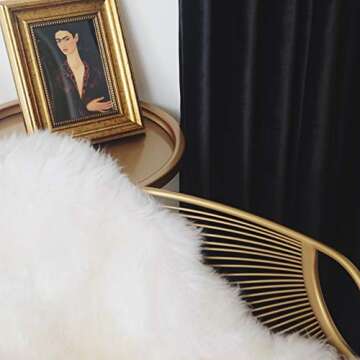 SINGINGLORY Black Velvet Curtains 52 x 84 Inch, Blackout Thermal Insulated Grommet Window Curtain Se...