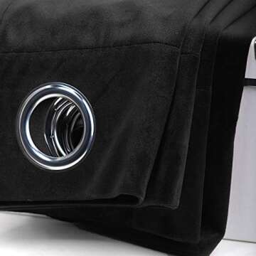 SINGINGLORY Black Velvet Curtains for Elegant Home Decor