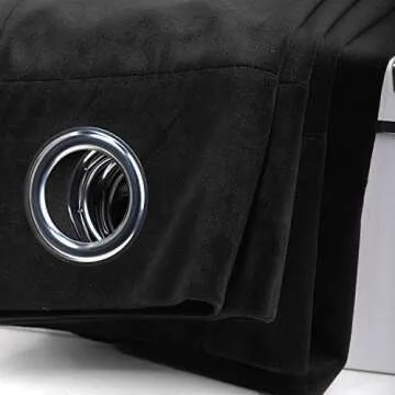 SINGINGLORY Black Velvet Curtains for Elegant Home Decor