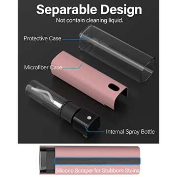 Screen Cleaner Tool, Ciscle 3 in 1 Screen Cleaner Kit and Microfiber Cloth, Portable Refillable Clea...