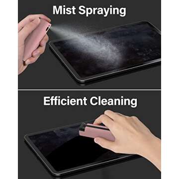 Screen Cleaner Tool, Ciscle 3 in 1 Screen Cleaner Kit and Microfiber Cloth, Portable Refillable Cleaning Spray Bottle for Phone/TV/Tablet/Monitor/Car Screens/Laptop(Liquid not Included)
