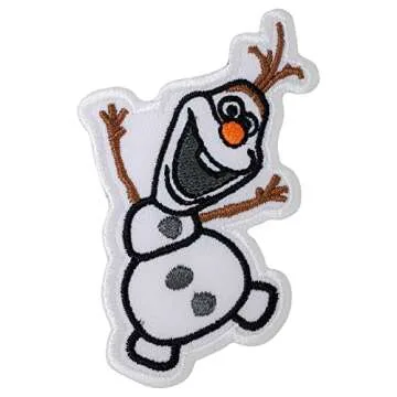 CLOVER INTER Olaf Iron-on Patches | Embroidered Badge for Clothing and Bags
