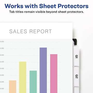 Avery Dividers for 3 Ring Binders, 5 Tab Binder Dividers, Plastic Binder Dividers with Pockets, Inse...