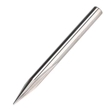 Carbide Engraving Bit, EnPoint 20 Degree Engraving Bit 1/8” 3.175mm Shank 0.5mm Tip 38mm Total Length 2 Flutes Striaght Grooves CNC V Bit Marking Conical V-Bit Steel Aluminum Brass MDF Wood