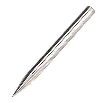 Carbide Engraving Bit, EnPoint 20 Degree Engraving Bit 1/8” 3.175mm Shank 0.5mm Tip 38mm Total Length 2 Flutes Striaght Grooves CNC V Bit Marking Conical V-Bit Steel Aluminum Brass MDF Wood