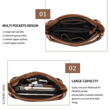 Stylish Large PU Leather Crossbody Bag for Women