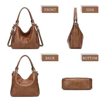 Stylish Large PU Leather Crossbody Bag for Women