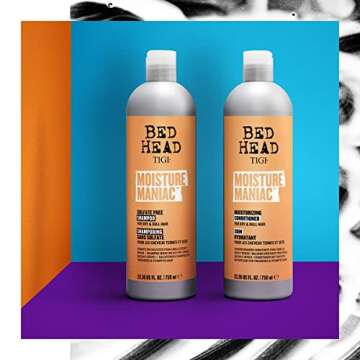 TIGI Bed Head Shampoo and Conditioner For Dry Hair Moisture Maniac Sulfate-Free Shampoo & Moisturizing Conditioner with Argan Oil 25.36 fl oz 2 count