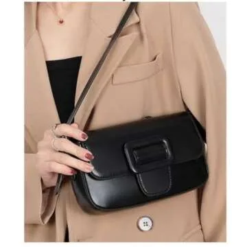 Women’s Small Shoulder Bag Small Purse Tote Clutch Handbag Hobo Handbags (Black)