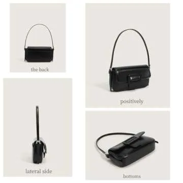 Women’s Small Shoulder Bag Small Purse Tote Clutch Handbag Hobo Handbags (Black)