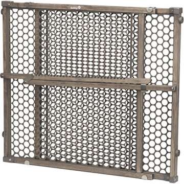 Safety 1st Vintage Wood Baby Gate with Pressure Mount Fastening, Grey