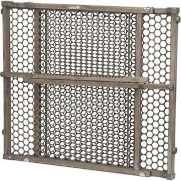 Safety 1st Vintage Wood Baby Gate with Pressure Mount Fastening, Grey