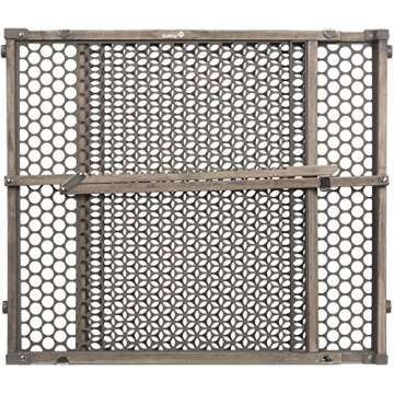 Safety 1st Vintage Wood Baby Gate with Pressure Mount Fastening, Grey