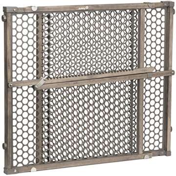 Safety 1st Vintage Wood Baby Gate with Pressure Mount Fastening, Grey