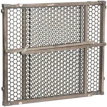 Safety 1st Vintage Wood Baby Gate with Pressure Mount Fastening, Grey