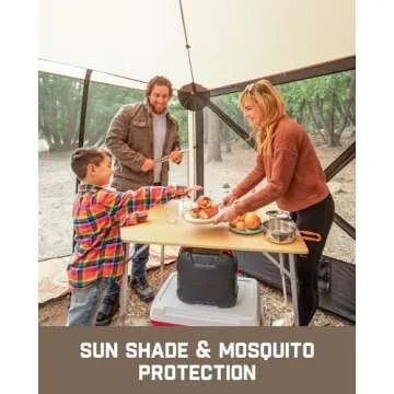 FanttikOutdoor Zeta D4 Pro Max Camping Canopy Gazebo Tent, 4 Person Pop-up Screen Tent for Camping 4 Sided Instant Shelter with 1 Wind Panel & Carrying Bag Easy Set up in 60 Seconds