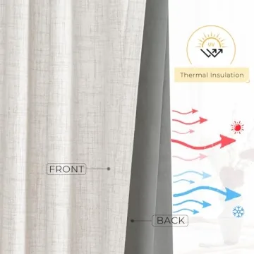 Elegant INOVADAY 100% Blackout Curtains Beige 2 Panels Set