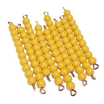 Montessori Math Beads Materials Thousand Cube Decimal System Bank Game Hands-on Math Manipulative for Kids - Teach Number Concepts, Place Value and Measurement - Math Learning Tools for Kids