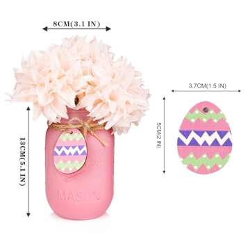 Easter Decorations, Easter Mason Jar Decoration, Easter Farmhouse Decor Dinning Rustic Table Centerp...