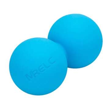 MRELC Peanut Massage Ball - Double Lacrosse Massage Ball & Mobility Ball ，Peanut Shape Self Massage Roller for Myofascial Release, Trigger Point Therapy, Muscle Knots, and Yoga Therapy. （Blue）