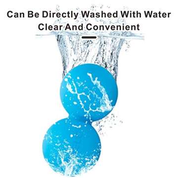 MRELC Peanut Massage Ball - Double Lacrosse Massage Ball & Mobility Ball ，Peanut Shape Self Massage Roller for Myofascial Release, Trigger Point Therapy, Muscle Knots, and Yoga Therapy. （Blue）