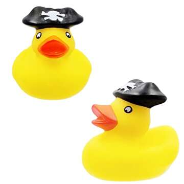 St. Patrick's Pirate Rubber Duck Toy for Kids, 6-Pack