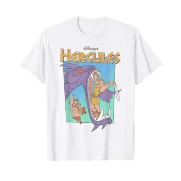 Disney Hercules Hydra Battle Retro Classic Movie Poster T-Shirt