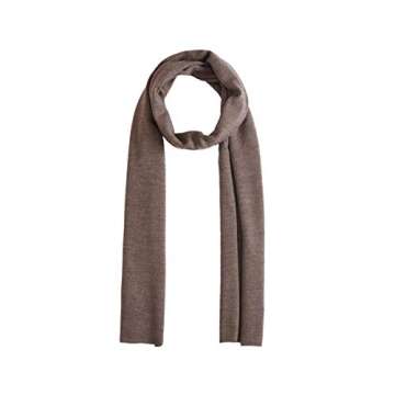 EURKEA 100% Merino Wool Winter Soft and Cozy Scarf for Men, Taupe, Free Size