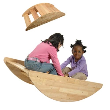 Constructive Playthings Wooden Rocking Boat for Kids