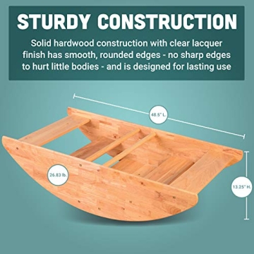 Constructive Playthings Wooden Rocking Boat for Kids