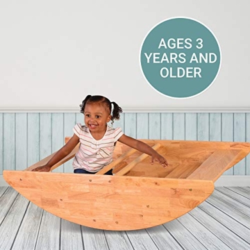 Constructive Playthings Wooden Rocking Boat for Kids