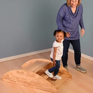 Constructive Playthings Wooden Rocking Boat for Kids