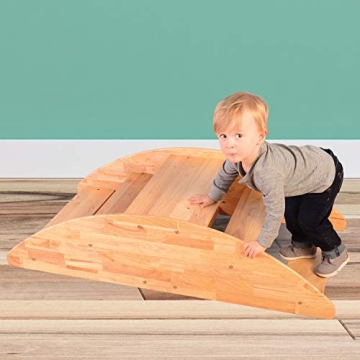 Constructive Playthings Wooden Rocking Boat for Kids