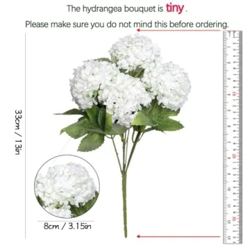 Faux 13” Hydrangea Bouquet for Wedding and Home Decor
