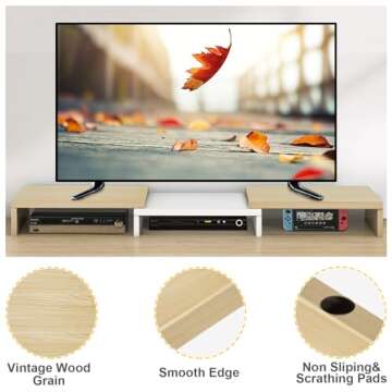 Ergonomic TAVR Dual Monitor Stand, Adjustable Desk Riser